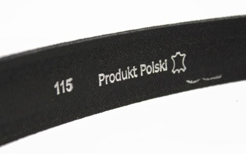 Pasek Skórzany MASSIMO (PL) "TŁOCZONY BIEŻNIK II" 30 mm Skóra Naturalna CZARNY Pasek Skórzany MASSIMO (PL) "TŁOCZONY BIEŻNIK II" 30 mm Skóra Naturalna CZARNY