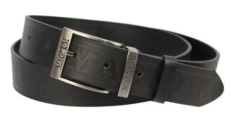 Pasek Skórzany MASSIMO (PL)Tłoczony Napis "MAGNUM" Skóra Naturalna EXTRA 40 mm CZARNY Pasek Skórzany MASSIMO (PL)Tłoczony Napis "MAGNUM" Skóra Naturalna EXTRA 40 mm CZARNY