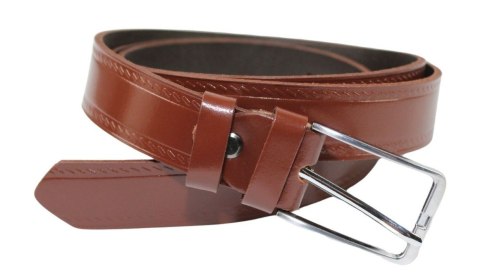 Pasek Skórzany Męski ARUCCE (PL) BRĄZOWY "TŁOCZENIE NITKA" 30 mm Skóra Naturalna DW EXTRA Pasek Skórzany Męski ARUCCE (PL) BRĄZOWY "TŁOCZENIE NITKA" 30 mm Skóra Naturalna DW EXTRA