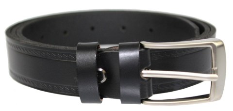 Pasek Skórzany Męski ARUCCE (PL) CZARNY "Imitacja Szycia Cienką Nitką" 30 mm Skóra Naturalna DW EXTRA Pasek Skórzany Męski ARUCCE (PL) CZARNY "Imitacja Szycia Cienką Nitką" 30 mm Skóra Naturalna DW EXTRA