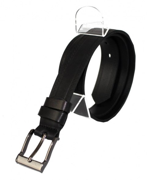 Pasek Skórzany Męski ARUCCE (PL) CZARNY MATOWY "TRÓJKĄTY" 30 mm Skóra Naturalna DW EXTRA Pasek Skórzany Męski ARUCCE (PL) CZARNY MATOWY "TRÓJKĄTY" 30 mm Skóra Naturalna DW EXTRA