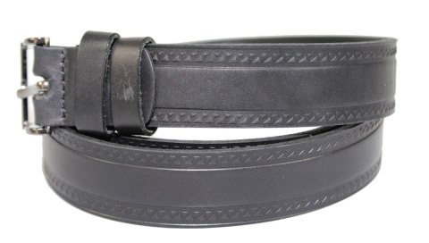 Pasek Skórzany Męski ARUCCE (PL) CZARNY MATOWY "TRÓJKĄTY" 30 mm Skóra Naturalna DW EXTRA Pasek Skórzany Męski ARUCCE (PL) CZARNY MATOWY "TRÓJKĄTY" 30 mm Skóra Naturalna DW EXTRA
