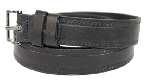 Pasek Skórzany Męski ARUCCE (PL) CZARNY MATOWY "TRÓJKĄTY" 30 mm Skóra Naturalna DW EXTRA Pasek Skórzany Męski ARUCCE (PL) CZARNY MATOWY "TRÓJKĄTY" 30 mm Skóra Naturalna DW EXTRA