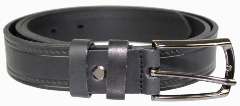 Pasek Skórzany Męski ARUCCE (PL) CZARNY "NITKA II" 30 mm Skóra Naturalna DW EXTRA Pasek Skórzany Męski ARUCCE (PL) CZARNY "NITKA II" 30 mm Skóra Naturalna DW EXTRA