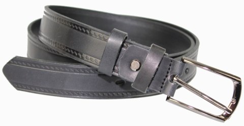 Pasek Skórzany Męski ARUCCE (PL) CZARNY "NITKA II" 30 mm Skóra Naturalna DW EXTRA Pasek Skórzany Męski ARUCCE (PL) CZARNY "NITKA II" 30 mm Skóra Naturalna DW EXTRA