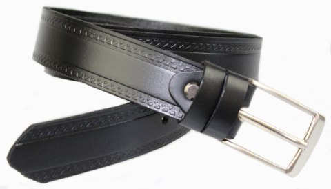 Pasek Skórzany Męski ARUCCE (PL) CZARNY "TRÓJKĄTY" 30 mm Skóra Naturalna DW EXTRA Pasek Skórzany Męski ARUCCE (PL) CZARNY "TRÓJKĄTY" 30 mm Skóra Naturalna DW EXTRA