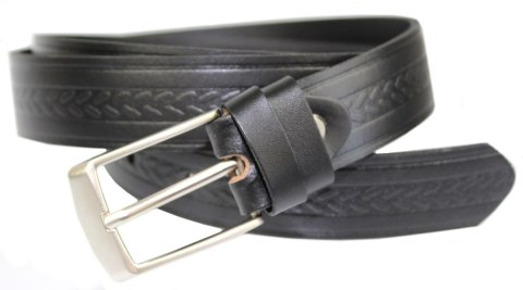 Pasek Skórzany Męski ARUCCE (PL) CZARNY "WZÓR " 30 mm Skóra Naturalna DW EXTRA Pasek Skórzany Męski ARUCCE (PL) CZARNY "WZÓR " 30 mm Skóra Naturalna DW EXTRA