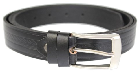 Pasek Skórzany Męski ARUCCE (PL) CZARNY "WZÓR " 30 mm Skóra Naturalna DW EXTRA Pasek Skórzany Męski ARUCCE (PL) CZARNY "WZÓR " 30 mm Skóra Naturalna DW EXTRA