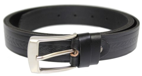 Pasek Skórzany Męski ARUCCE (PL) CZARNY "WZÓR " 30 mm Skóra Naturalna DW EXTRA Pasek Skórzany Męski ARUCCE (PL) CZARNY "WZÓR " 30 mm Skóra Naturalna DW EXTRA