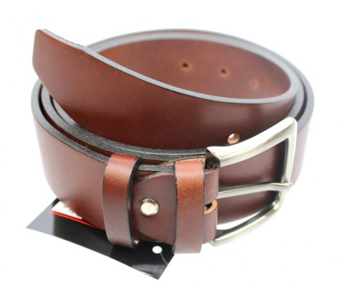 Pasek Skórzany Męski PAS-MAX (PL) CZEKOLADOWY NADWYMIAR XXL Gładki 40 mm Pasek Skórzany Męski PAS-MAX (PL) CZEKOLADOWY NADWYMIAR XXL Gładki 40 mm