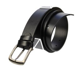 Pasek Skórzany Męski PAS-MAX (PL) Gładki 40 mm CZARNY NADWYMIAR BARDZO DŁUGI XXXL 