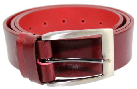 Pasek Skórzany Męski PAS-MAX (PL) Gładki 40 mm Skóra Licowa EXTRA CZEREŚNIOWY k61 Pasek Skórzany Męski PAS-MAX (PL) Gładki 40 mm Skóra Licowa EXTRA CZEREŚNIOWY k61
