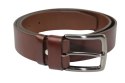 Pasek Skórzany Męski PAS-MAX (PL) KASZTANOWY Gładki 40 mm Skóra Naturalna Licowa k40