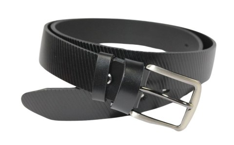Pasek Skórzany Męski Polska Galanteria (PL) 35 mm"GĄSIENICOWY" Klamra Tradycyjna CZARNY Skóra Licowa Extra Pasek Skórzany Męski Polska Galanteria (PL) 35 mm"GĄSIENICOWY" Klamra Tradycyjna CZARNY Skóra Licowa Extra