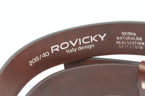 Pasek Skórzany Męski ROVICKY (PL) KASZTANOWY 40 mm Skóra Licowa Extra WZÓR 1 Pasek Skórzany Męski ROVICKY (PL) KASZTANOWY 40 mm Skóra Licowa Extra WZÓR 1
