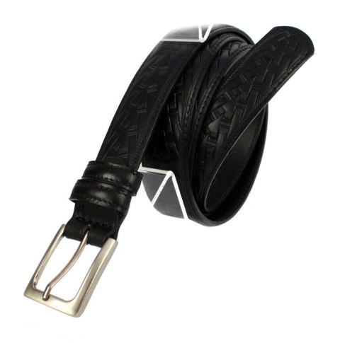 Pasek Skórzany Męski WIREX (PL) GŁADKI SZARFOWANY "BIEŻNIK" CZARNY 30 mm Skóra Licowa Extra Pasek Skórzany Męski WIREX (PL) GŁADKI SZARFOWANY "BIEŻNIK" CZARNY 30 mm Skóra Licowa Extra