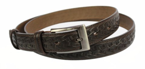 Pasek Skórzany Męski WIREX (PL) GŁADKI SZARFOWANY "BIEŻNIK" CZEKOLADOWY 30 mm Skóra Licowa Extra Pasek Skórzany Męski WIREX (PL) GŁADKI SZARFOWANY "BIEŻNIK" CZEKOLADOWY 30 mm Skóra Licowa Extra