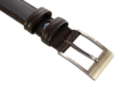 Pasek Skórzany Męski WIREX (PL) GŁADKI SZARFOWANY CIEMNY BRĄZOWY 35 mm Skóra Licowa Extra Nitka Pasek Skórzany Męski WIREX (PL) GŁADKI SZARFOWANY CIEMNY BRĄZOWY 35 mm Skóra Licowa Extra Nitka