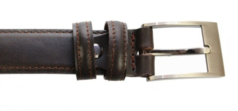 Pasek Skórzany Męski WIREX (PL) GŁADKI SZARFOWANY CZEKOLADOWY 30 mm Skóra Licowa Extra Pasek Skórzany Męski WIREX (PL) GŁADKI SZARFOWANY CZEKOLADOWY 30 mm Skóra Licowa Extra