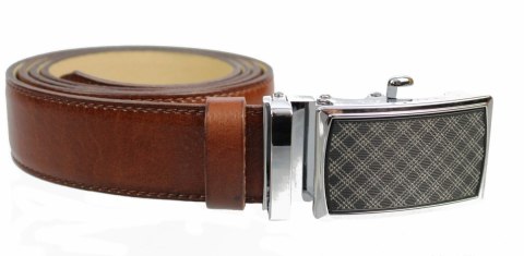 Pasek Skórzany PAS-MAX (PL) 35 mm AUTOMAT SAMOZACISK ŁAMANY KLAMRA "CZ 23" Skóra Naturalna Licowa IMITACJA SZYCIA BRĄZ.k40 Pasek Skórzany PAS-MAX (PL) 35 mm AUTOMAT SAMOZACISK ŁAMANY KLAMRA "CZ 23" Skóra Naturalna Licowa IMITACJA SZYCIA BRĄZ.k40