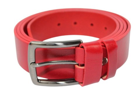 Pasek Skórzany PAS-MAX (PL) Gładki 40 mm Skóra Licowa EXTRA Czerwony k62 XXL Nadwymiar Pasek Skórzany PAS-MAX (PL) Gładki 40 mm Skóra Licowa EXTRA Czerwony k62 XXL Nadwymiar