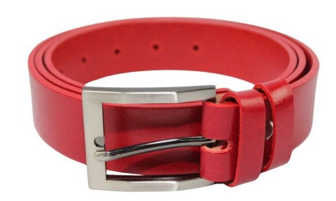 Pasek Skórzany PAS-MAX (PL) Gładki 40 mm Skóra Licowa EXTRA Czerwony k62 Pasek Skórzany PAS-MAX (PL) Gładki 40 mm Skóra Licowa EXTRA Czerwony k62