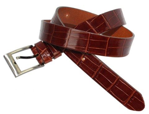 Pasek Skórzany PAS-MAX (PL) Skóra Krokodyla 30 mm Brązowy Pasek Skórzany PAS-MAX (PL) Skóra Krokodyla 30 mm Brązowy
