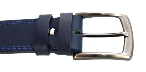 Pasek Skórzany PAS-MAX (PL) Skóra Naturalna Licowa EXTRA 40 mm Granatowy Z Podwójną Niebieską Nitką K82 Pasek Skórzany PAS-MAX (PL) Skóra Naturalna Licowa EXTRA 40 mm Granatowy Z Podwójną Niebieską Nitką K82