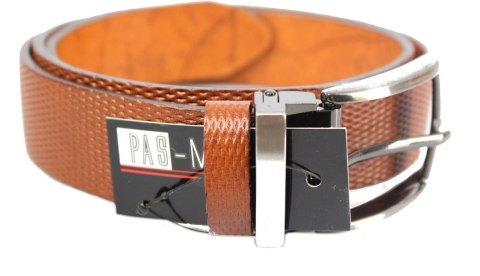 Pasek Skórzany PAS MAX (PL) Tłoczony Bieżnik Skóra Naturalna Licowa EXTRA 35 mm KASZTANOWY Klamra Nowoczesna Pasek Skórzany PAS MAX (PL) Tłoczony Bieżnik Skóra Naturalna Licowa EXTRA 35 mm KASZTANOWY Klamra Nowoczesna