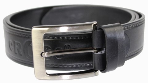 Pasek Skórzany PAS-MAX (PL) Tłoczony Napis "CROSS" Skóra Naturalna Licowa EXTRA 40 mm CZARNY Pasek Skórzany PAS-MAX (PL) Tłoczony Napis "CROSS" Skóra Naturalna Licowa EXTRA 40 mm CZARNY