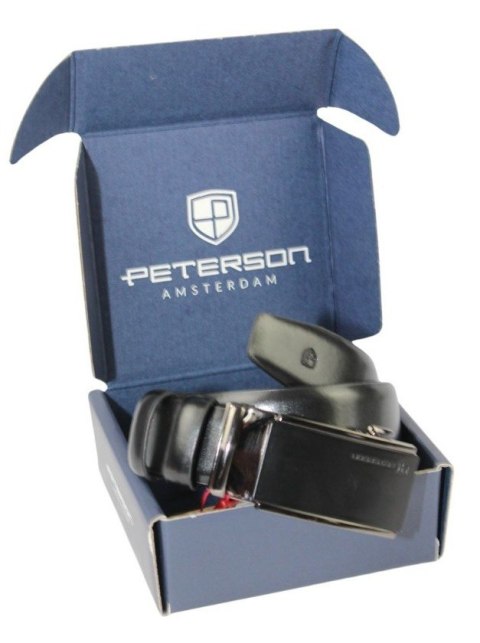 Pasek Skórzany PETERSON 35 mm AUTOMAT MECHANIZM ZĄBKOWY KLAMRA CZARNA PTN BOM-CA3-90 Skóra Naturalna EXTRA CZARNY Pasek Skórzany PETERSON 35 mm AUTOMAT MECHANIZM ZĄBKOWY KLAMRA CZARNA PTN BOM-CA3-90 Skóra Naturalna EXTRA CZARNY