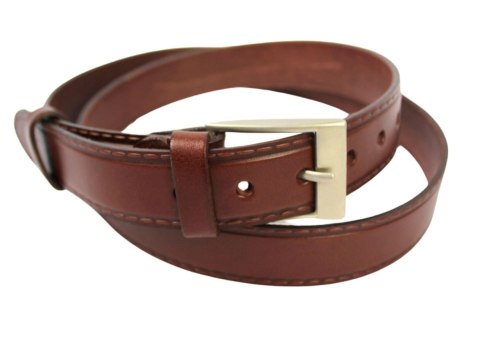 Pasek Skórzany Polska Galanteria (PL) "IMITACJA SZYCIA" Skóra Licowa EXTRA 30 mm BRĄZOWY Pasek Skórzany Polska Galanteria (PL) "IMITACJA SZYCIA" Skóra Licowa EXTRA 30 mm BRĄZOWY