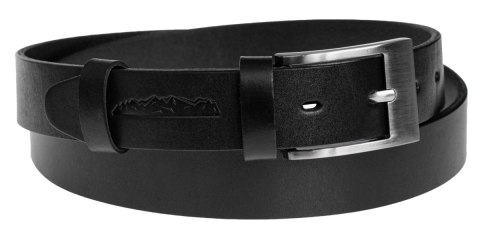 Pasek Skórzany Polska Galanteria (PL) "MOTYW GÓRSKI" Skóra Licowa EXTRA 30 mm CZARNY Pasek Skórzany Polska Galanteria (PL) "MOTYW GÓRSKI" Skóra Licowa EXTRA 30 mm CZARNY