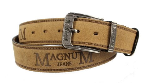 Pasek Skórzany TRK (PL) Tłoczony Napis "MAGNUM" Skóra Naturalna Zamszowa 40 mm SUROWA SKÓRA Pasek Skórzany TRK (PL) Tłoczony Napis "MAGNUM" Skóra Naturalna Zamszowa 40 mm SUROWA SKÓRA