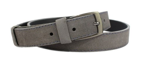 Pasek Szary Z Granatową Nitką COMPLEX (PL) Skóra Naturalna Licowa Zamsz 30 mm Pasek Szary Z Granatową Nitką COMPLEX (PL) Skóra Naturalna Licowa Zamsz 30 mm