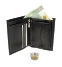 Płaski Portfel Etui Andrus (PL) Skóra Naturalna Pionowe Dwie Części Z Miejscem Na Gotówkę Pionowy Suwak 11 x 9 x 2 [cm] 