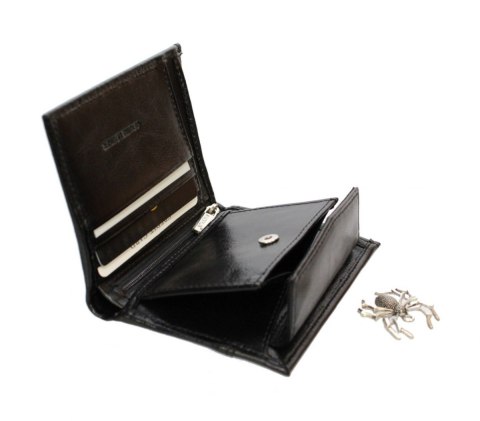 Płaski Portfel Etui Andrus (PL) Skóra Naturalna Pionowe Dwie Części Z Miejscem Na Gotówkę Pionowy Suwak 11 x 9 x 2 [cm] 