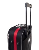 Pojemny Ekskluzywny Zestaw Trzech Materiałowych Walizek Turystycznych RGL 801 CZARNO NIEBIESKI 86 L,51 L, 34 L Madrid Collection