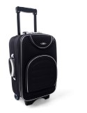 Pojemny Ekskluzywny Zestaw Trzech Materiałowych Walizek Turystycznych RGL 801 CZARNY 86 L, 51 L, 34 L Madrid Collection