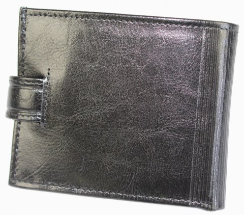 Portfel ANDRUS (PL) Skóra Licowa Naturalna Średni Poziomy Z Zapięciem I Poziomym Suwakiem RIFD 12 x 9,5 x 2,5 [cm]