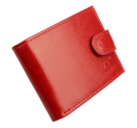 Portfel ANDRUS (PL) Skóra Naturalna Licowa Mały Poziomy Z Zapięciem 11 x 8 x 2,5 [cm]