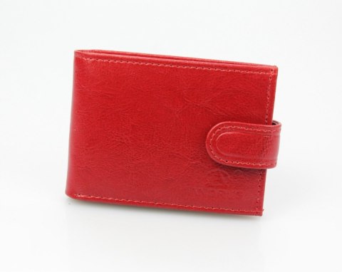 Portfel ANDRUS (PL) Skóra Naturalna Licowa Mały Poziomy Z Zapięciem 11 x 8 x 2,5 [cm]