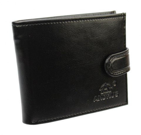 Portfel ANDRUS (PL) Skóra Włoska Średni Poziomy Z Zapięciem I Poziomym Suwakiem 12 x 9,5 x 2,5 [cm]