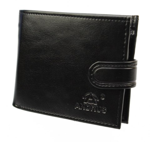 Portfel ANDRUS (PL) Skóra Włoska Średni Poziomy Z Zapięciem I Poziomym Suwakiem 12 x 9,5 x 2,5 [cm]