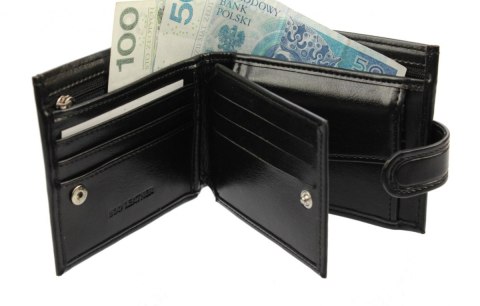 Portfel ANDRUS (PL) Skóra Włoska Średni Poziomy Z Zapięciem I Poziomym Suwakiem 12 x 9,5 x 2,5 [cm]