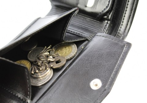 Portfel ANDRUS (PL) Skóra Włoska Średni Poziomy Z Zapięciem I Poziomym Suwakiem 12 x 9,5 x 2,5 [cm]