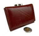 Portfel Damski ANDRUS (PL) 10 cm Klamra Skóra Naturalna RFID 11 x 8,5 x 2,5 [cm]