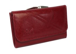 Portfel Damski ANDRUS (PL) Klamra Skóra Naturalna Wzór 2 RIFD 14,5 x 9 x 3 [cm]