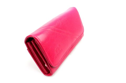 Portfel Damski ANDRUS (PL) Długi Max Na Suwak Skóra Naturalna Licowa Wzór 2 RFID 17 x 9,5 x 3,5 [cm]