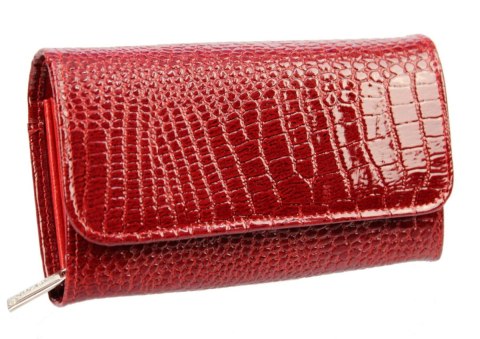 Portfel Damski ANDRUS (PL) Długi Max Na Suwak Skóra Naturalna Licowa Wzór 2 RFID 17 x 9,5 x 3,5 [cm]